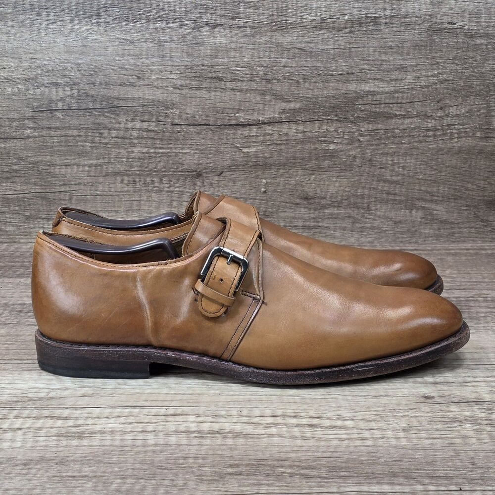 Allen Edmonds Warwick Men's Sz 10D Walnut Brown Single Monk Strap Shoes MSRP$395